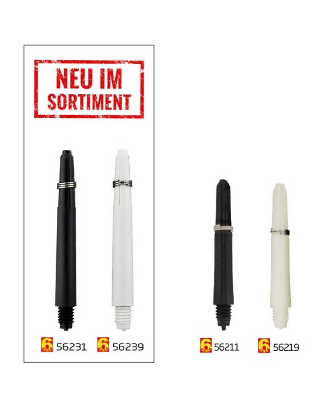 BULL'S 6-Pack Nylon Shaft
